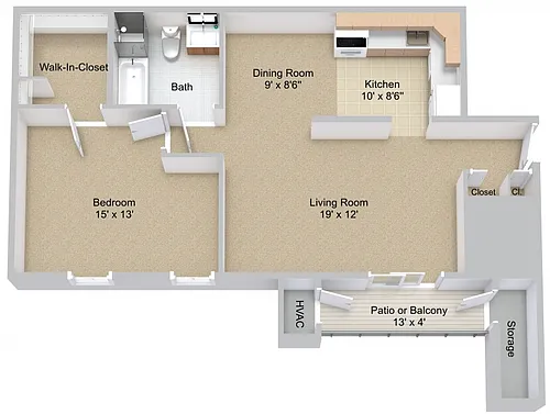 Floor plan One Bedroom