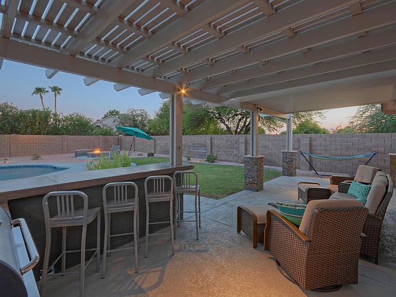 Extended covered patio area