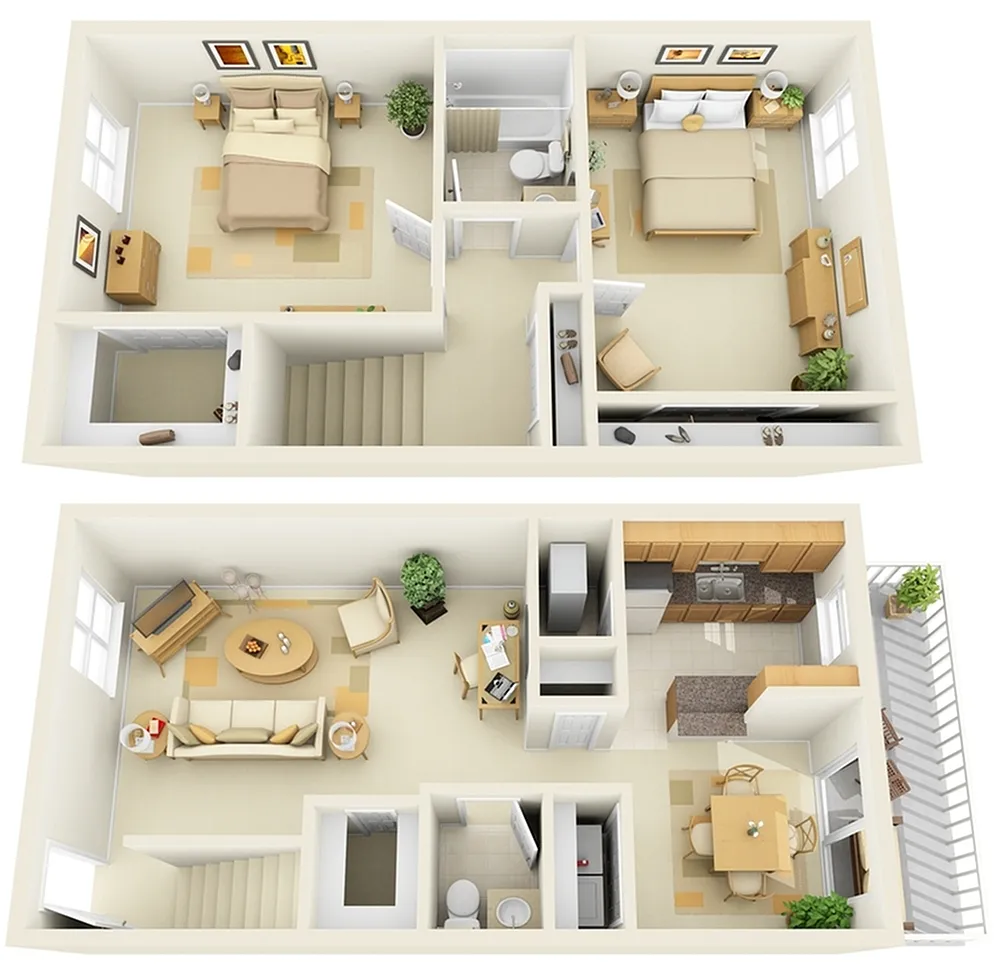 Floor plan 2 x 1.5 Cypress