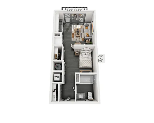 Floor plan Studio E1A
