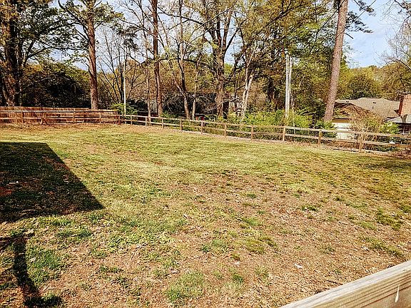 Back fenced in yard