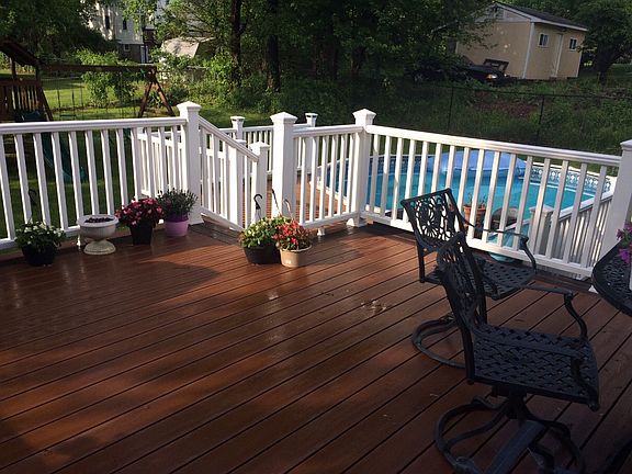 2 Tier trex deck and pool