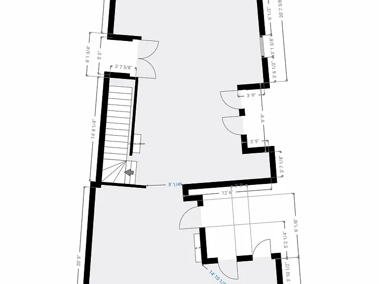 Simplistic floor plan of loft space.