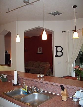 Kitchen looking into Living Room