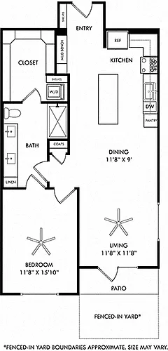 Floor plan Conner with Fenced-in Yard