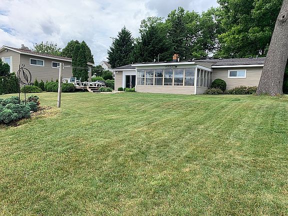 Large lakeside yard