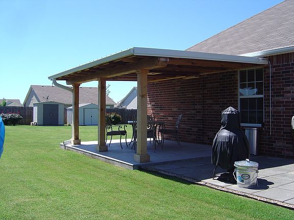 Shaded covered patio