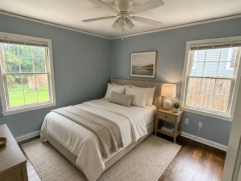 AI-generated virtual staging for illustration only. Furniture and decor are not included.