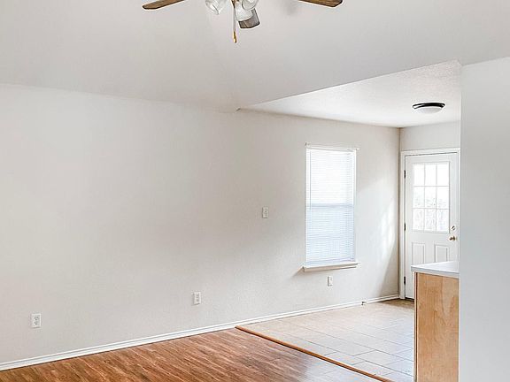 living space into kitchen