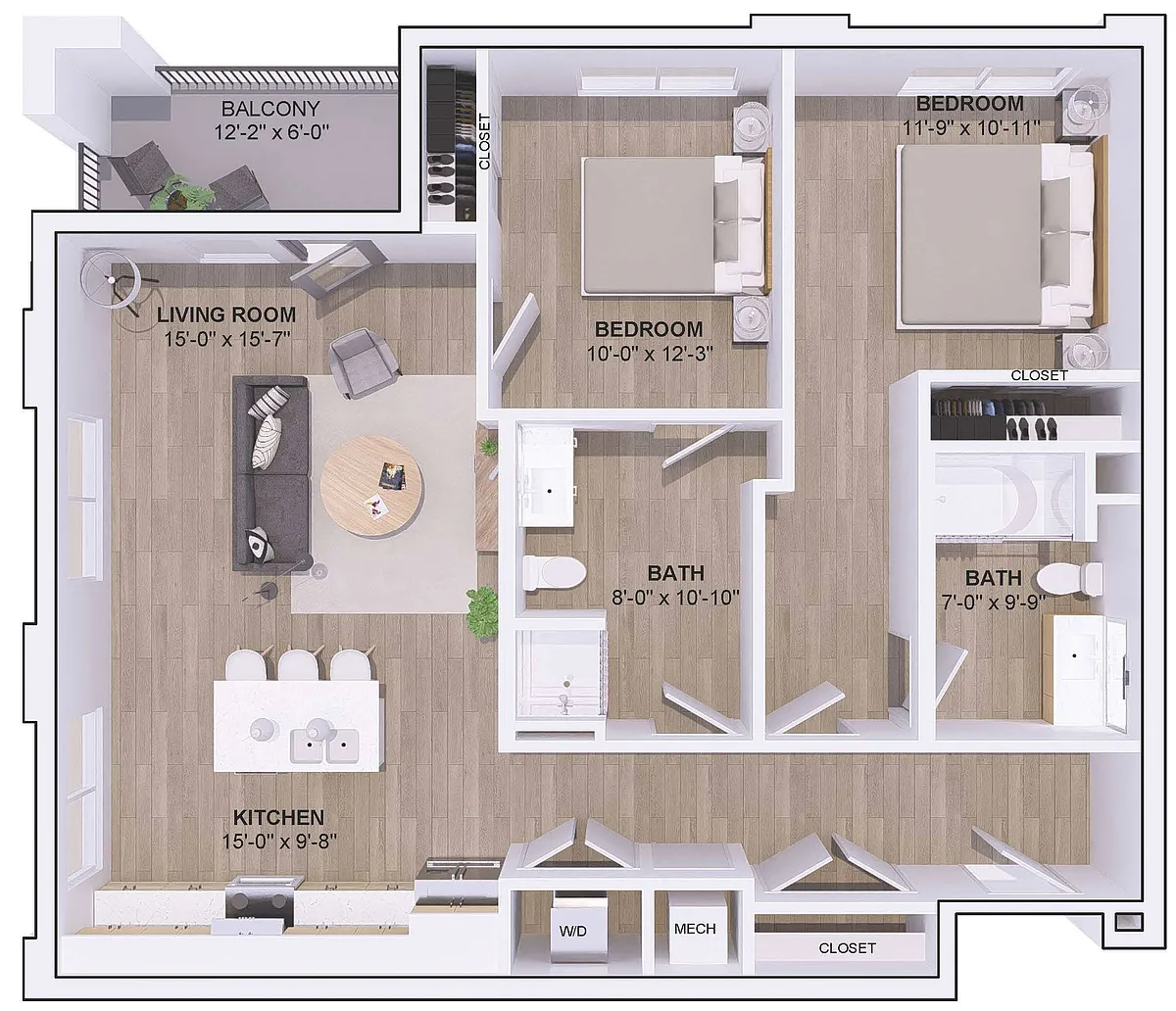 Floor plan 6A-2C.A