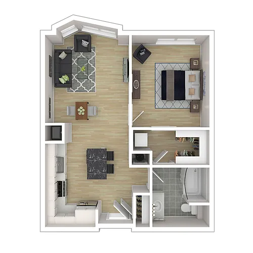 Floor plan 1A-2 1X1