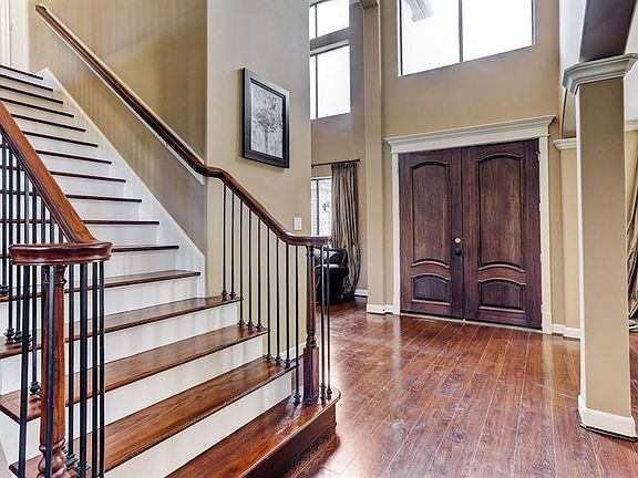 From the moment you enter the double doors to this 2 story custom home you can see all the character the home provides.