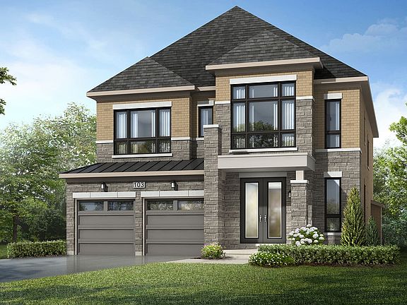 Exterior of Jasper Style F at Woodhaven in Aurora, Ontario.