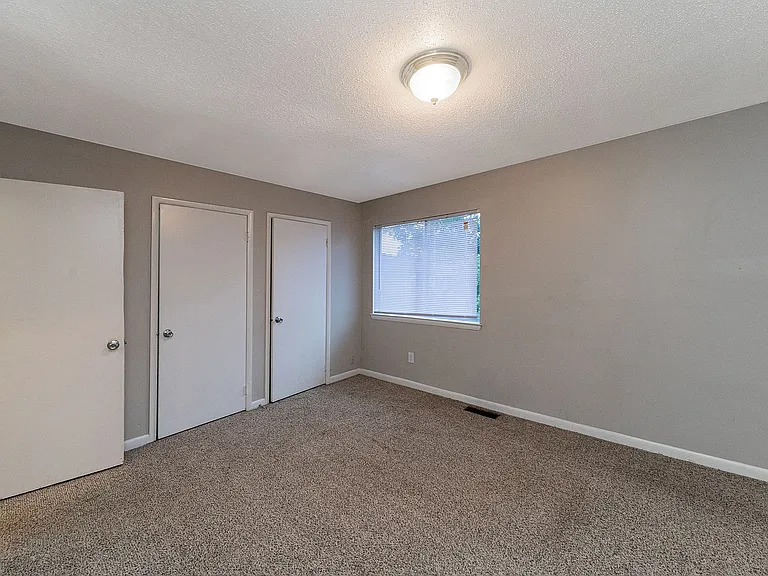 Cozy bedroom with carpet