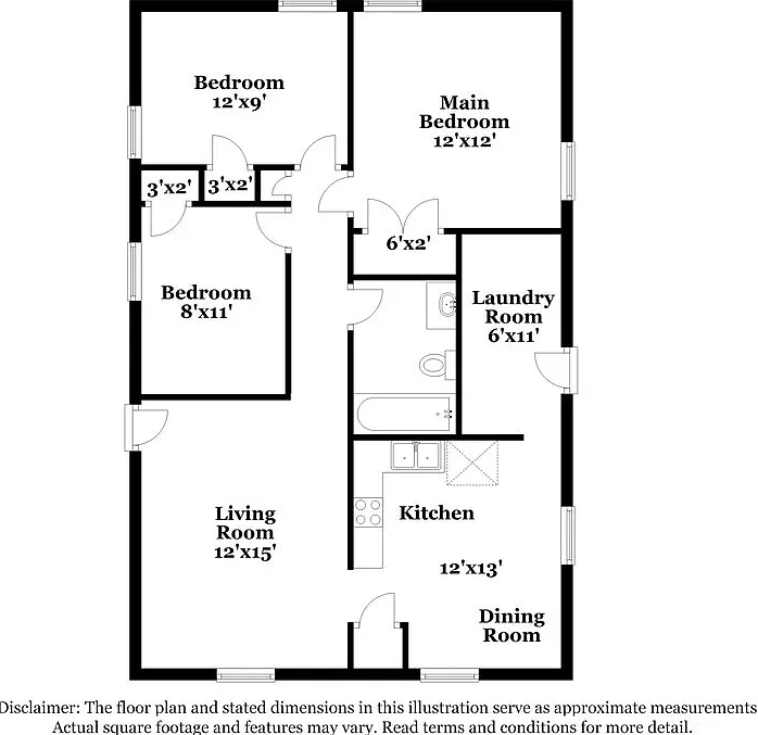 3 bed, 1.0 bath, 1264 sqft, $1,510 — Photo 2