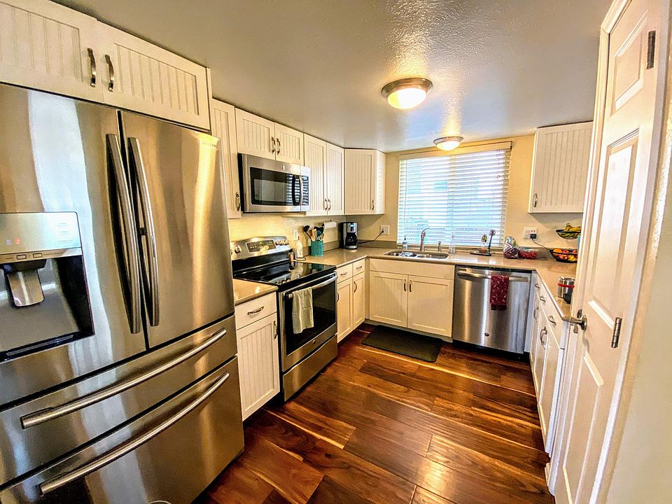 Kitchen with all stainless steel appliances