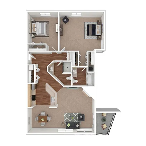 Floor plan 2x2B