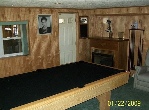 Pool Room and Gas Fireplace