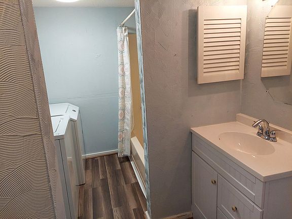 bathroom with laundry