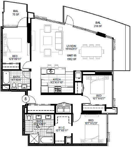 Floor plan SPIRE 3F