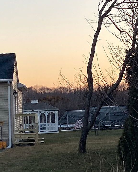 View from front yard to back