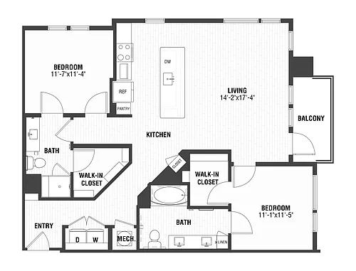 Floor plan B7B