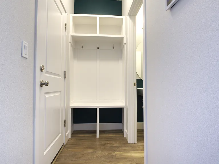 Built-In Mud Area for Shoes, Jackets, Etc.