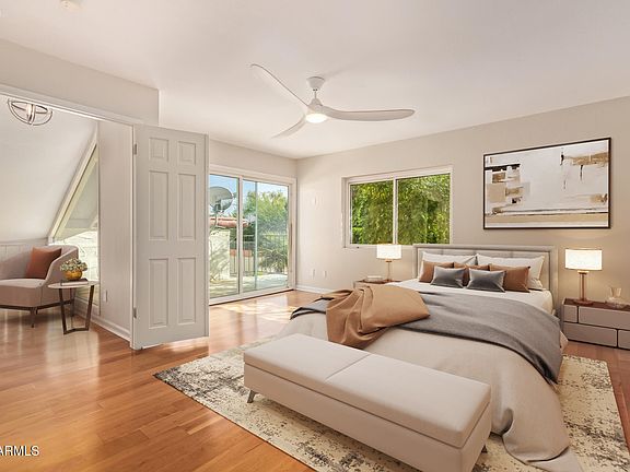 Huge master ensuite with access to outside patio. Lots of light