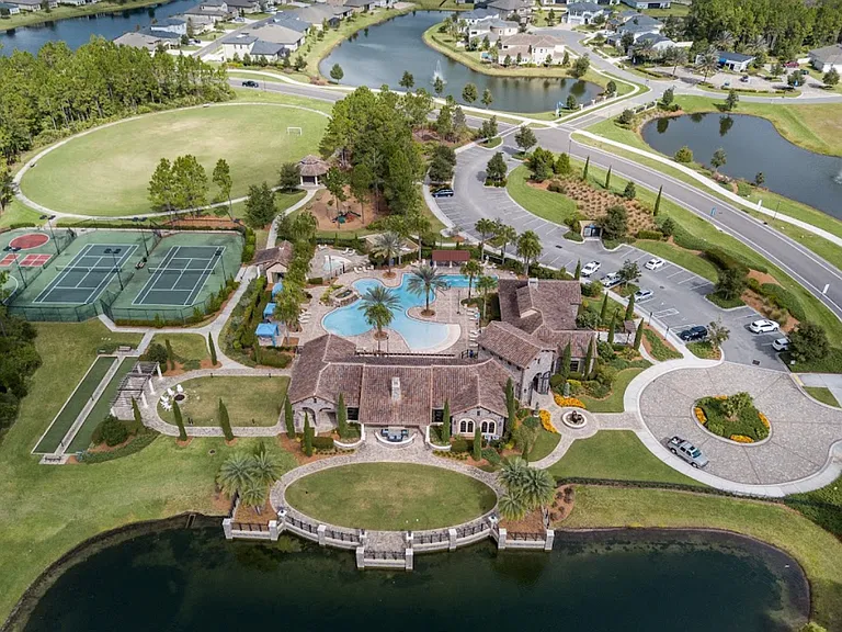 areal view of the club house area