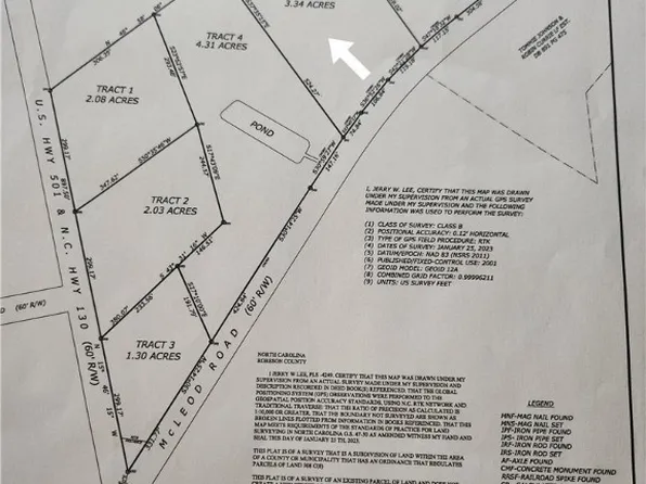LOT 5 McLeod Rd, Rowland, NC 28383