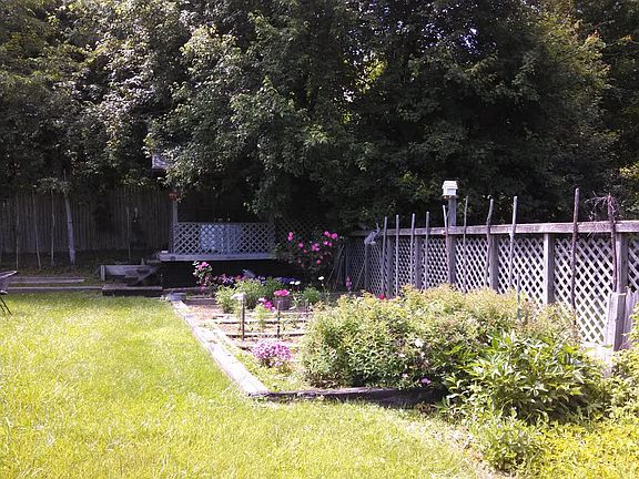vegetable and flower gardens