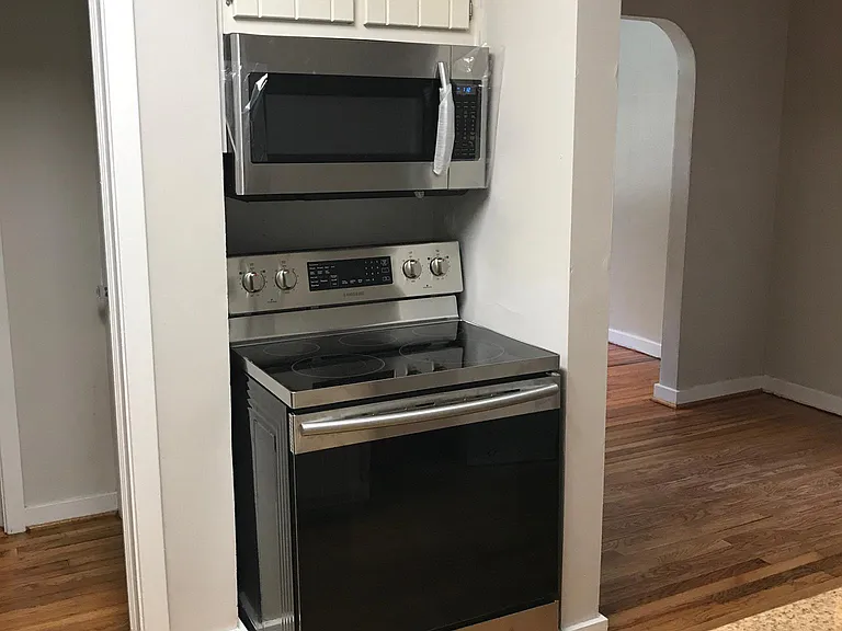 stainless steel stove and microwave