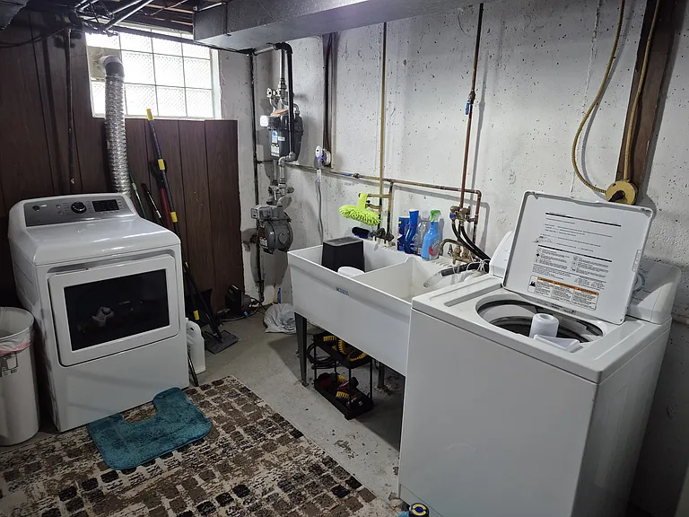 Washer, dryer and laundry tubs
