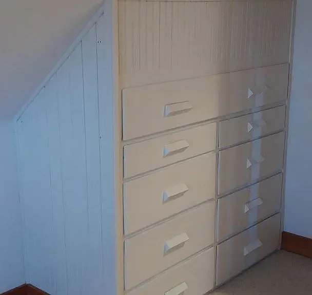 Detail in upstairs walk in closet area