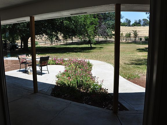 Front patio through windows