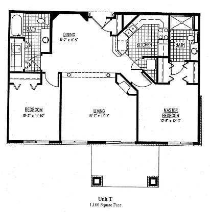 Floor plan Two Bedroom T