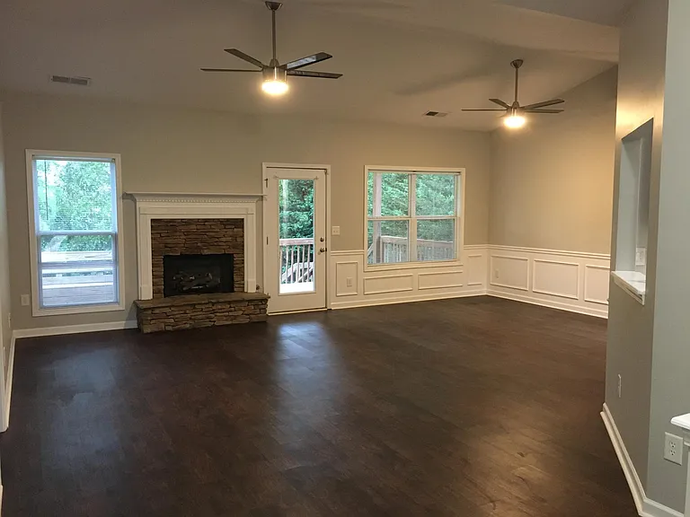 Living room with gas fireplace