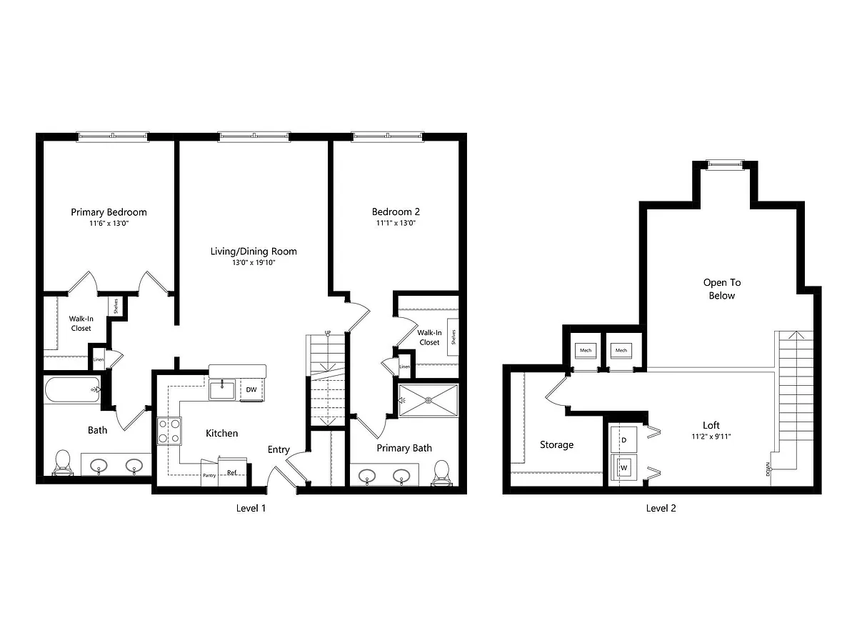 Floor plan 2x2N