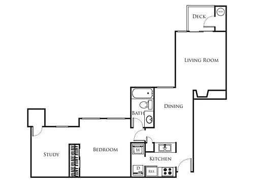 Floor plan 1x1D-925