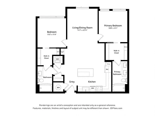 Floor plan 2Bed-C06