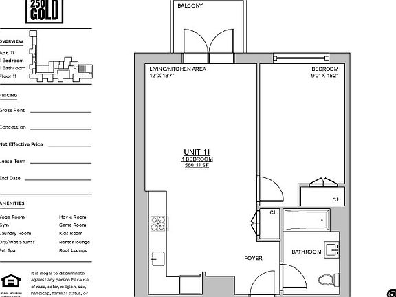 2nd image of 250 Gold St #1111