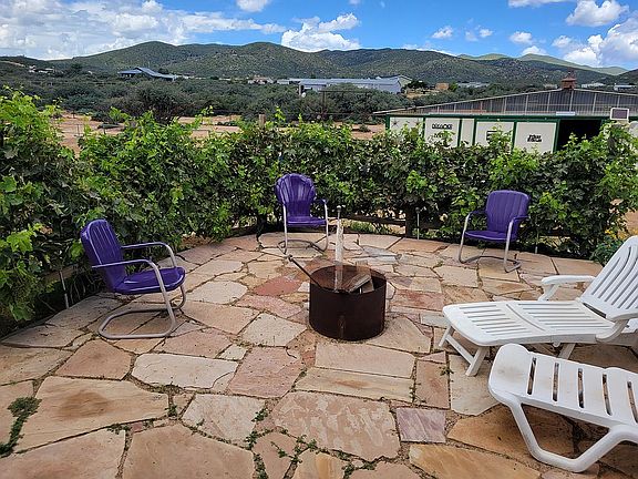 Raised flagstone patio & ??