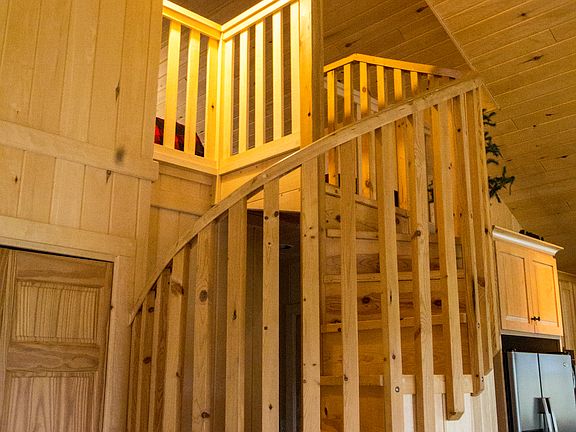 Custom spiral staircase.