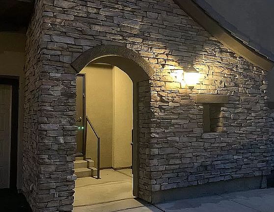 Entrance from parking area