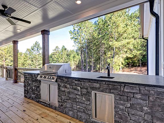 Covered outdoor kitchen