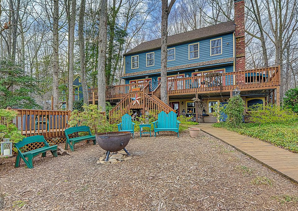 Lake view of the house.