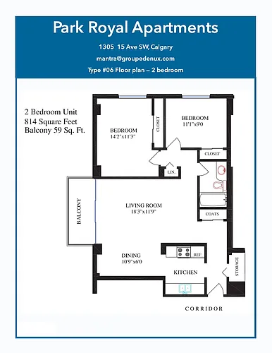 Floor plan 2 Bedroom