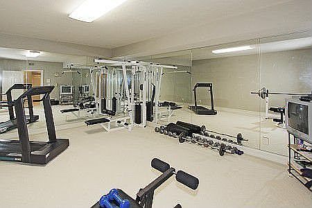 Lower level exercise room