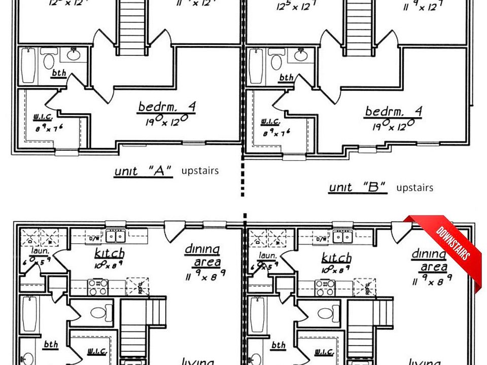 Floor plan marked with red.
Generous sized rooms/ bathrooms and closets