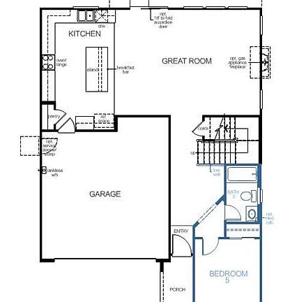 Main floor design is open comfortable.  Notice main floor bedroo